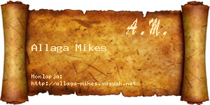 Allaga Mikes névjegykártya